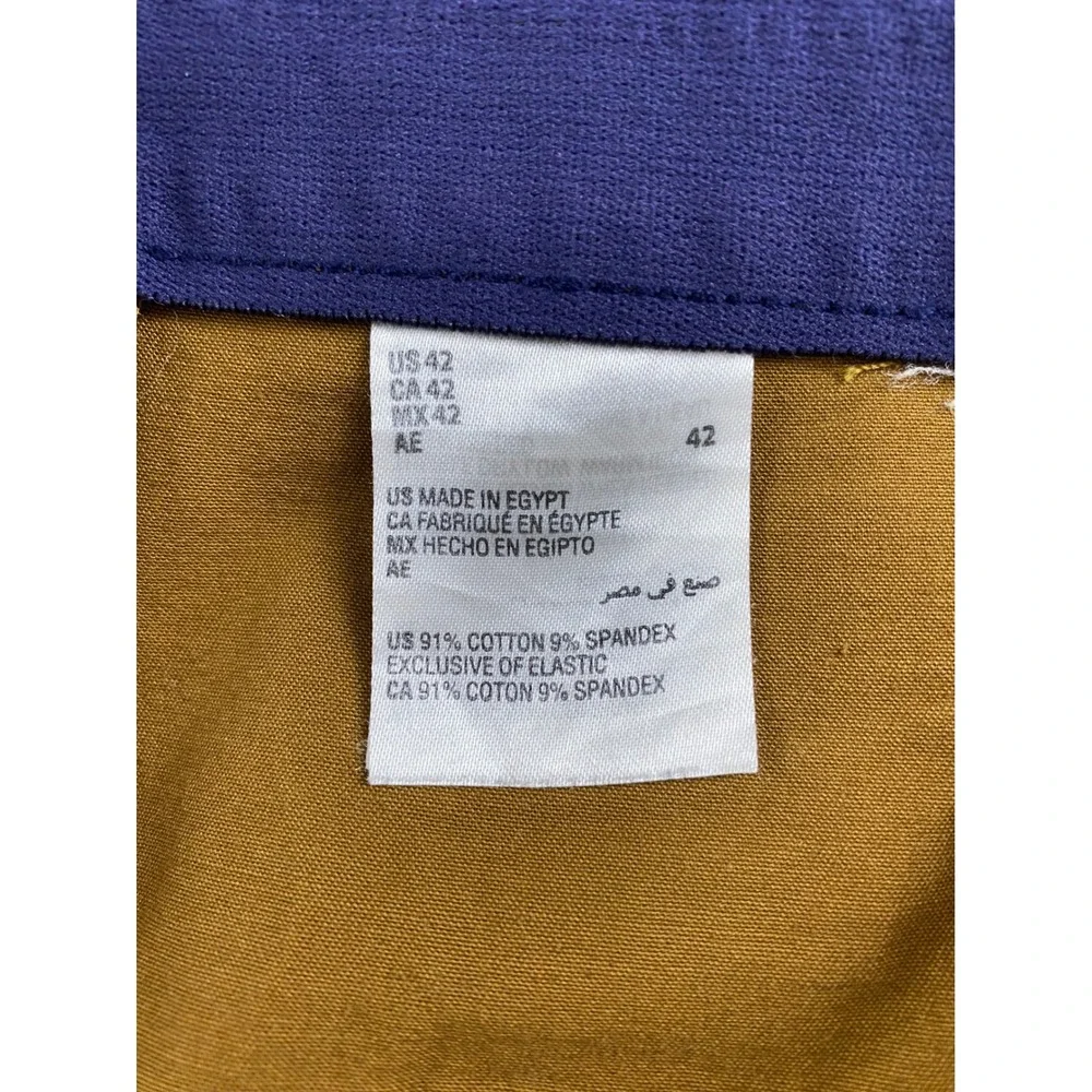 Mens Tobacco Brown Flat Front Chino‎ Shorts Regular Fit Size 39 Casual Summer